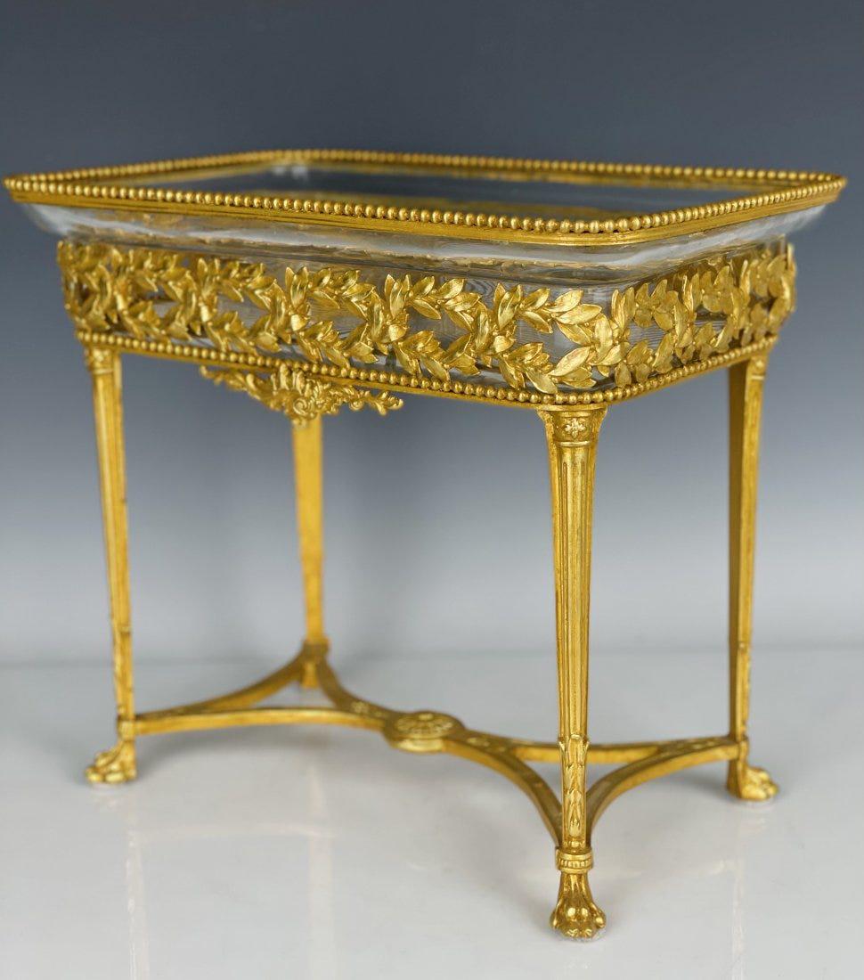 A LARGE DORE BRONZE AND BACCARAT CRYSTAL CENTERPIECE (1 of 3)