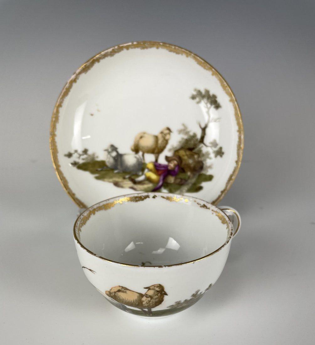 18TH C. MEISSEN CUP AND SAUCER (1 of 4)