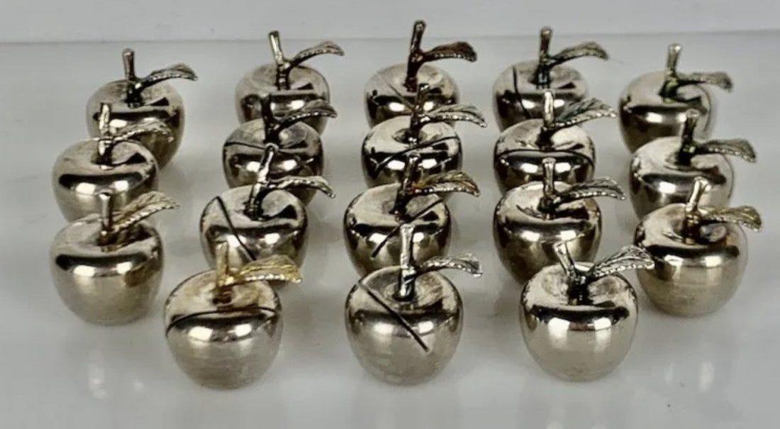 SET OF 18 SILVER PLATED NAME CARD HOLDERS (1 of 2)
