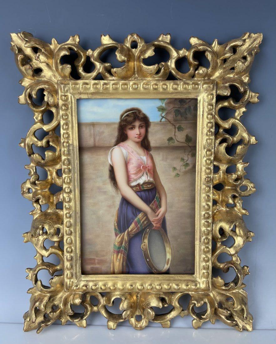 19TH C. GERMAN PORCELAIN PLAQUE (1 of 3)