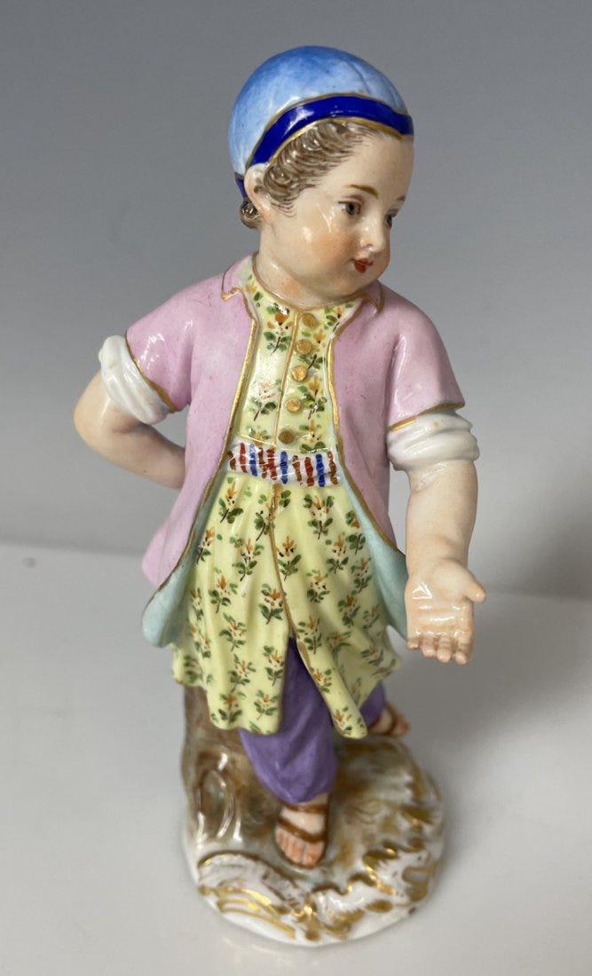19TH C. MEISSEN PORCELAIN FIGURE: Measures 4.5 inches high. Estimate $400-500