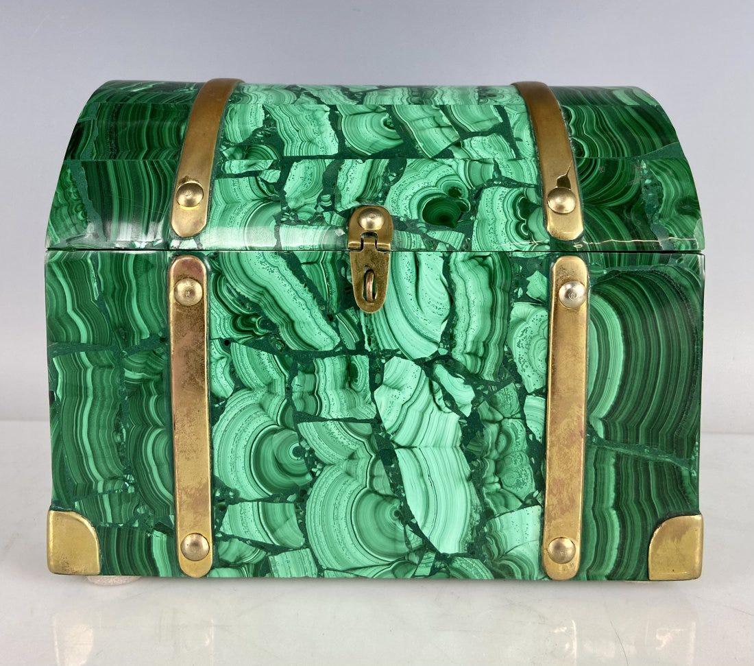 A RUSSIAN MALACHITE BOX (1 of 5)