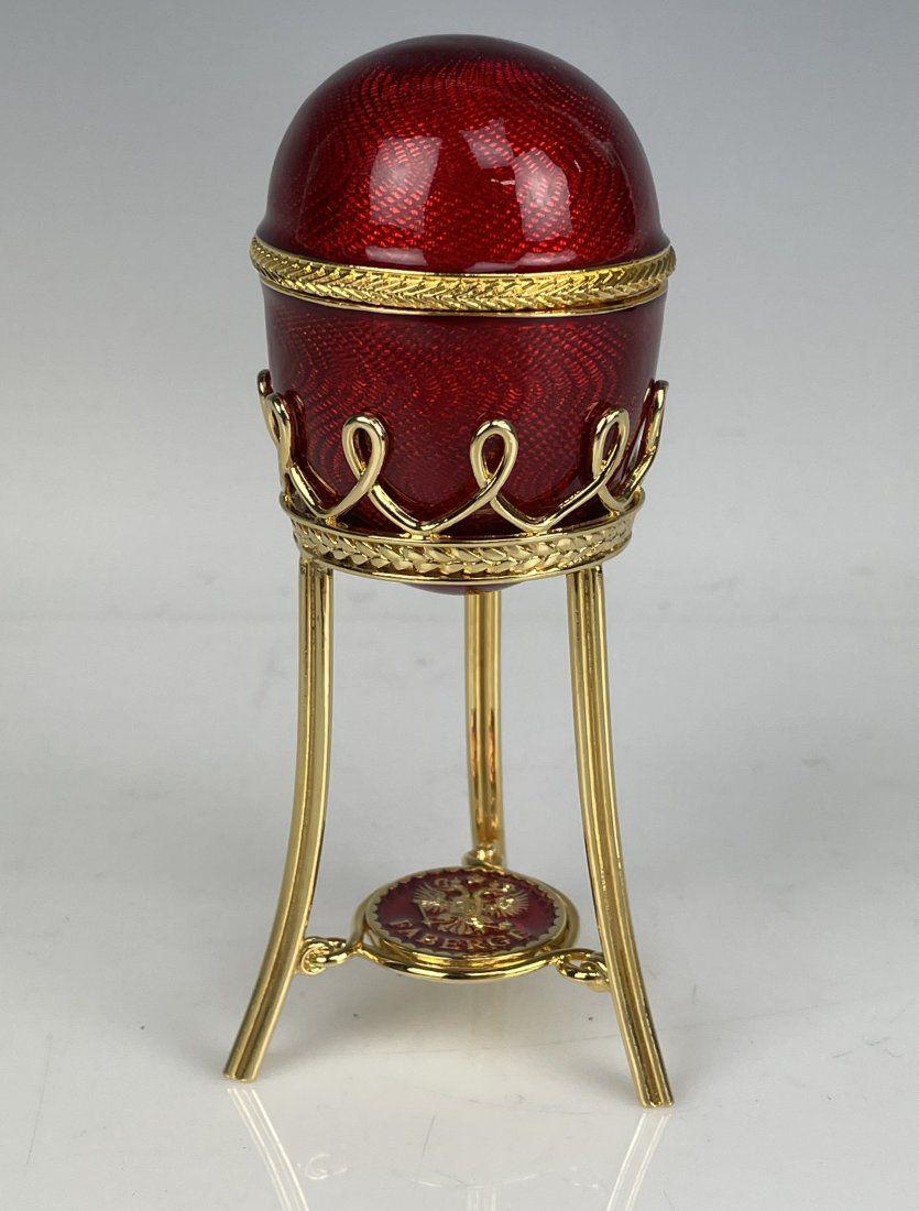 IMPERIAL FABERGE ENAMEL HEN EGG (1 of 5)