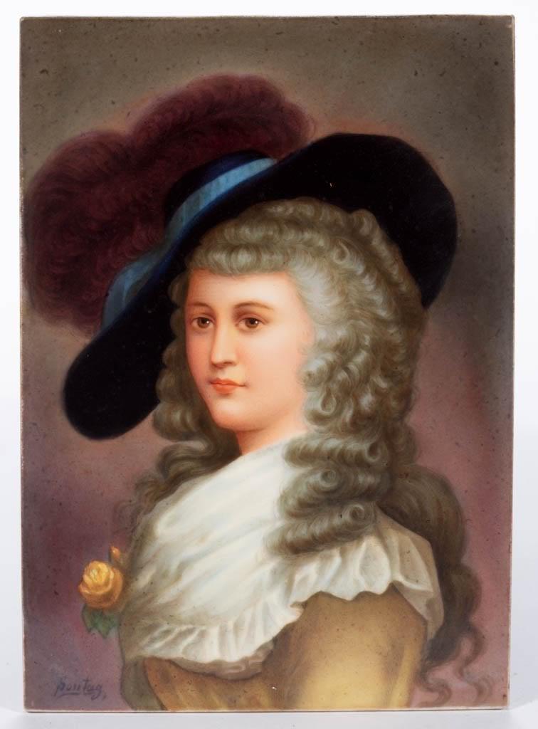 19TH C. GERMAN PORCELAIN PLAQUE (1 of 2)