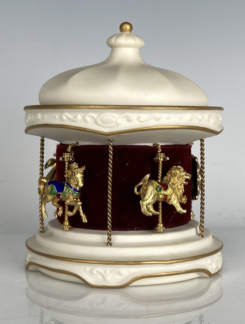 IMPERIAL FABERGE MERRY GO ROUND 14K GOLD & ENAMEL PINS (1 of 7)
