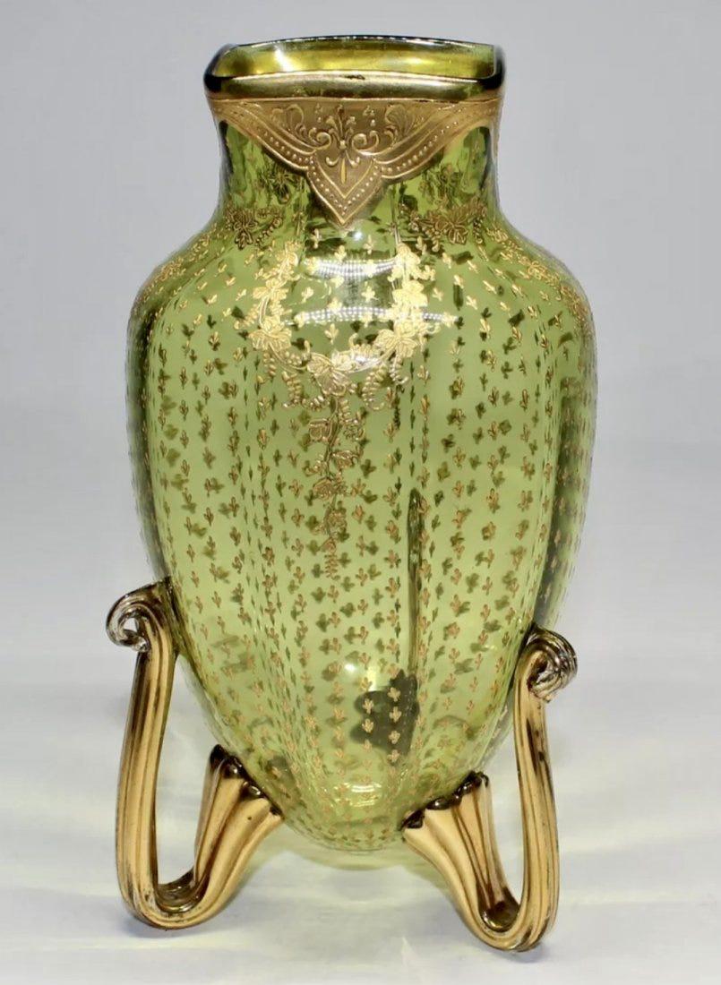 ENAMELLED AND GILT SIGND MOSER VASE (1 of 3)