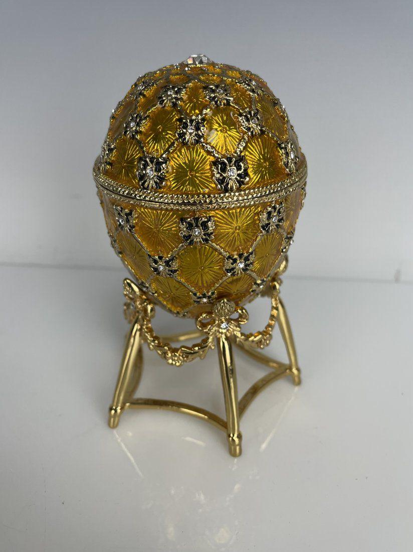 AFTER FABERGE ENAMEL EGG: Good condition. Estimate $200-300