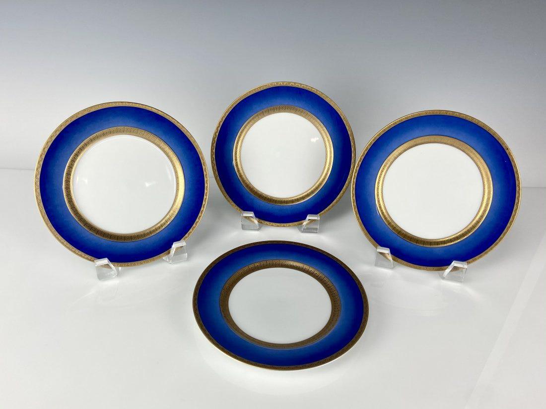 SET OF 4 IMPERIAL FABERGE CAKE PLATES: Measure 6.5 inches diameter. All in good condition. Estimate $500-600