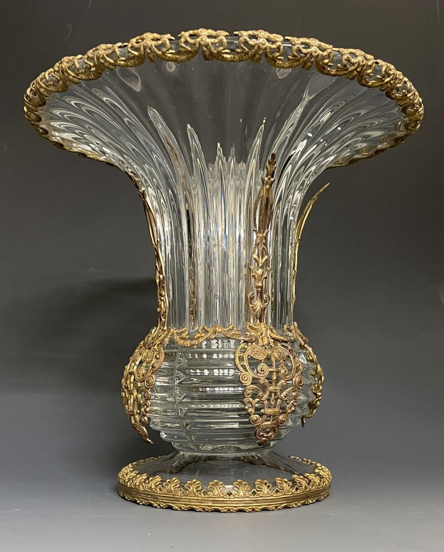 ORMOLU MOUNTED BACCARAT STYLE CRYSTAL VASE (1 of 3)