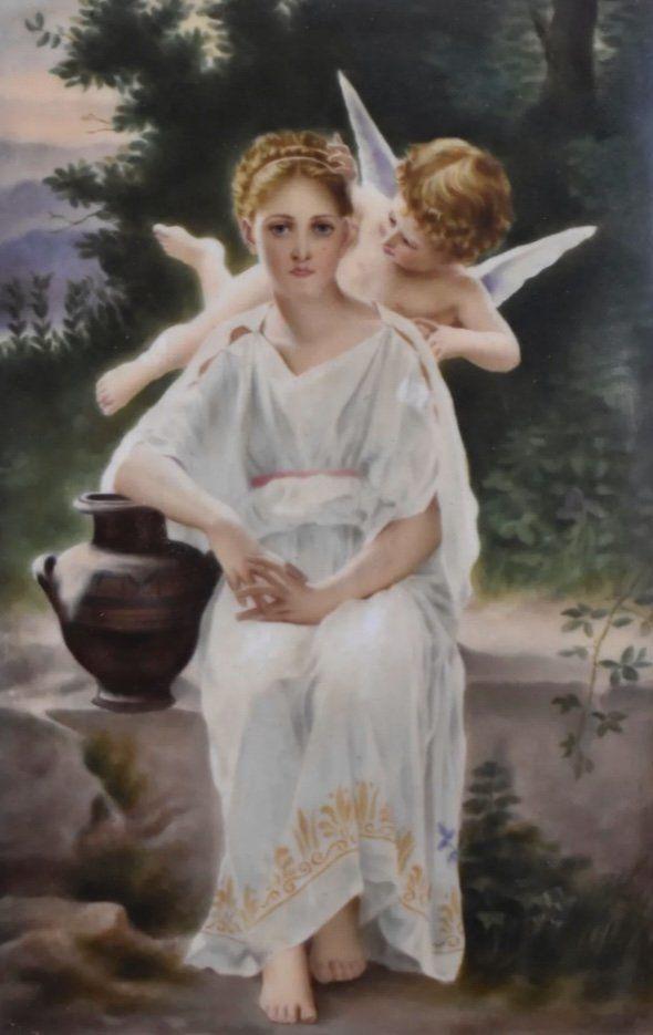 19TH C. GERMAN PORCELAIN PLAQUE (1 of 1)