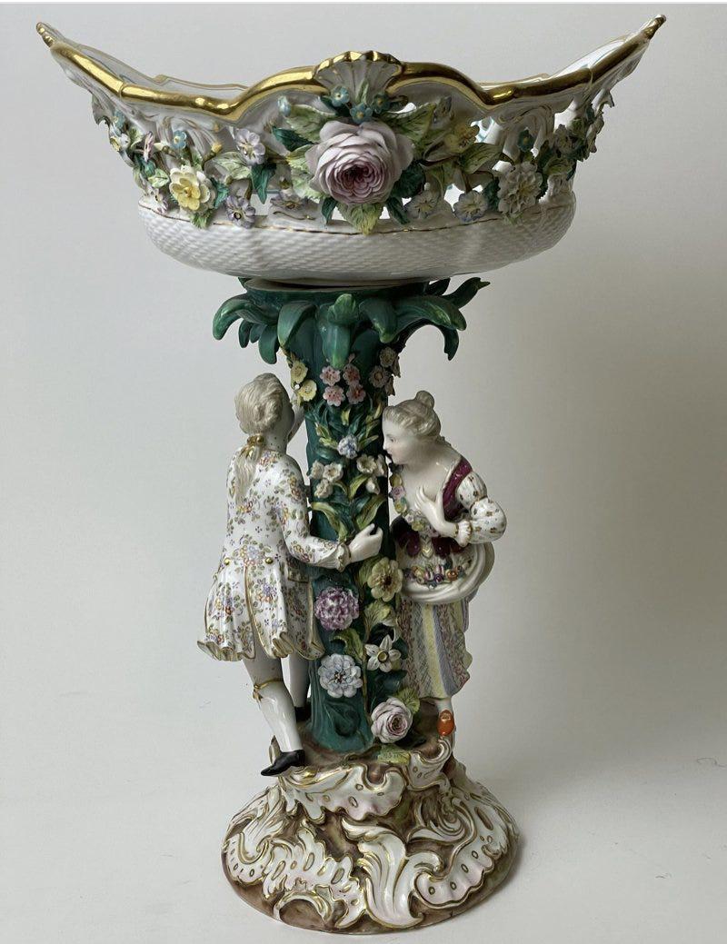 LARGE MEISSEN STYLE PORCELAIN CENTREPIECE (1 of 3)