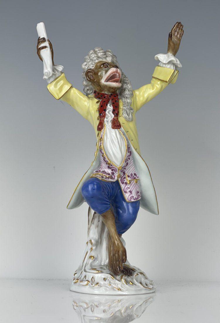 19TH C. MEISSEN MONKEY CONDUCTOR (1 of 6)