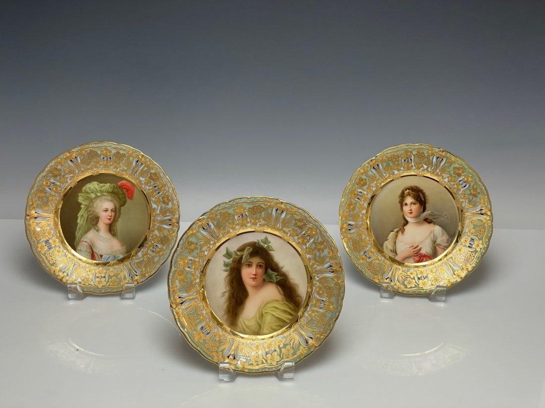 SET OF 3 ROYAL VIENNA PLATES (1 of 9)