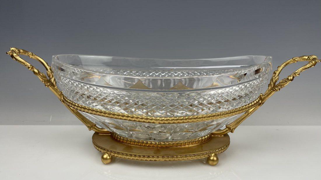 A LARGE DORE BRONZE AND BACCARAT CRYSTAL CENTERPIECE (1 of 3)
