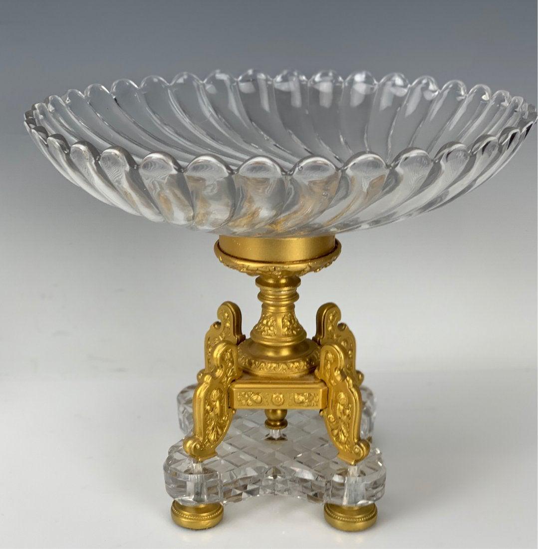 DORE BRONZE AND SIGNED BACCARAT GLASS CENTERPIECE (1 of 3)