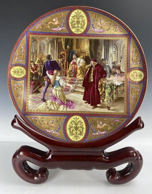 A LARGE 19TH C. ROYAL VIENNA CHARGER (1 of 6)
