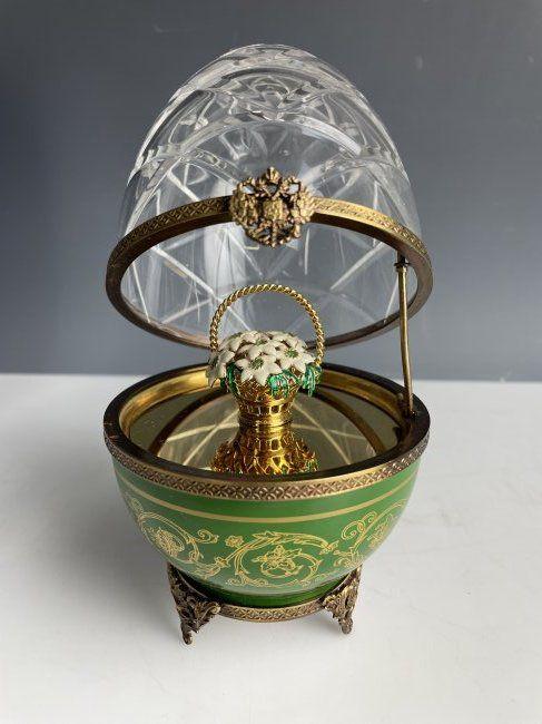 IMPERIAL FABERGE STERLING SILVER ENAMEL LIMOGE EGG (1 of 6)