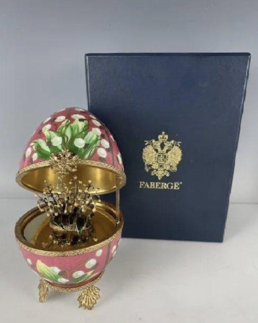 IMPERIAL FABERGE STERLING SILVER & LIMOGE PORCELAIN EGG (1 of 7)