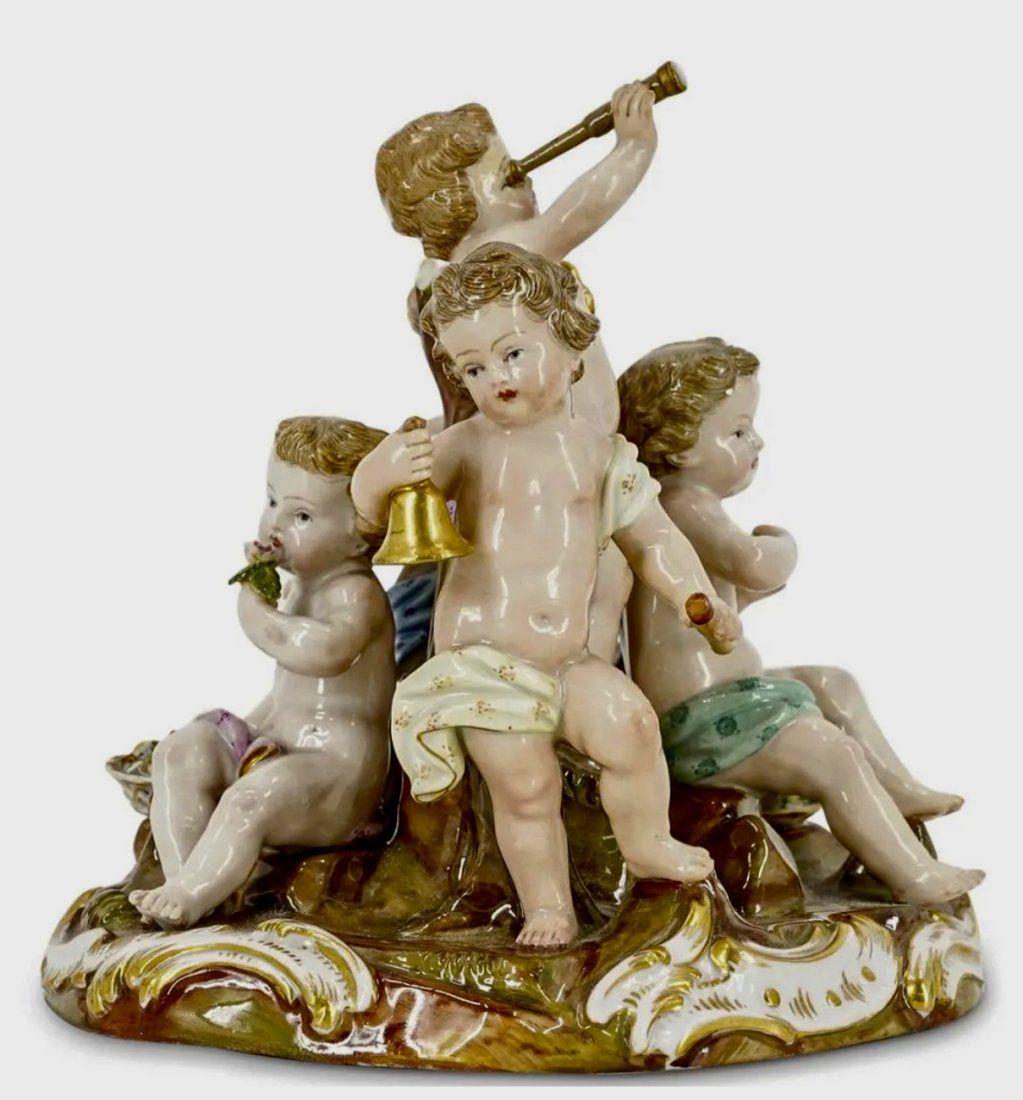 19TH C. MEISSEN GROUP DEPICTING THE 5 SENSES (1 of 3)