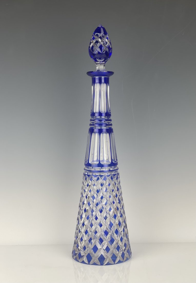 A LARGE BACCARAT CUT CRYSTAL DECANTER (1 of 3)