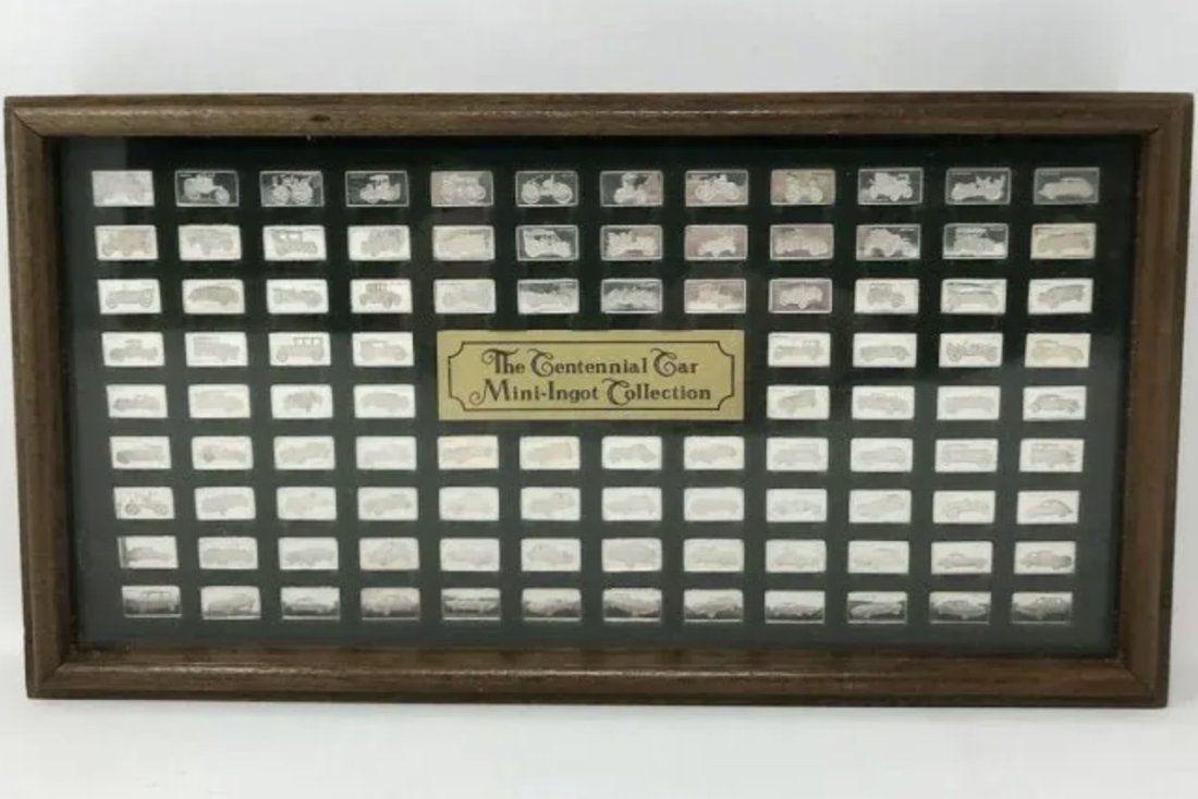 FRANKLIN MINT STERLING SILVER INGOTS OF CENTENIAL CARS (1 of 2)