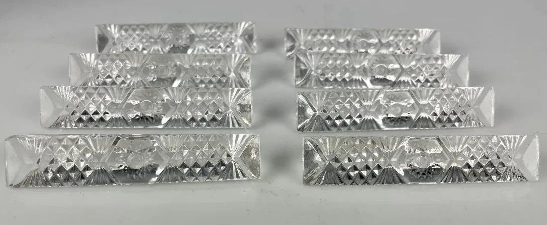 SET OF 8 BACCARAT CUT CRYSTAL FORK & KNIFE RESTS (1 of 2)