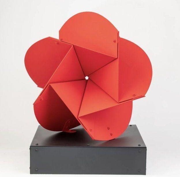 EDGAR NEGRET ORIGINAL ALUMINUM ABSTRACT SCULPTURE (1 of 2)