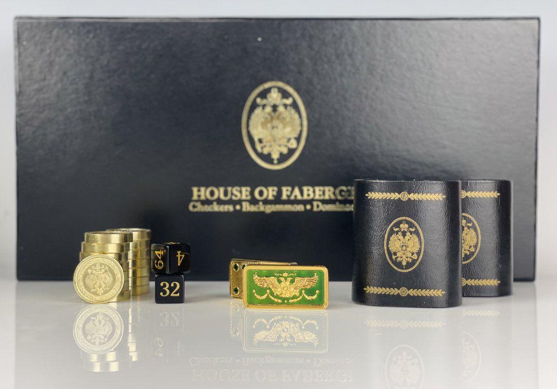 IMPERIAL FABERGE CHECKERS BACKGAMMON & DOMINO SET (1 of 5)
