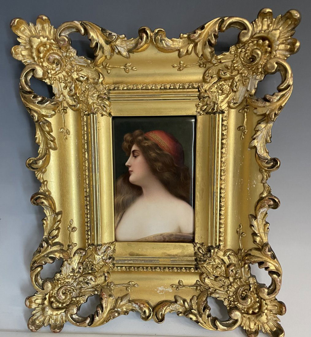 19TH C. GERMAN PORCELAIN PLAQUE (1 of 1)
