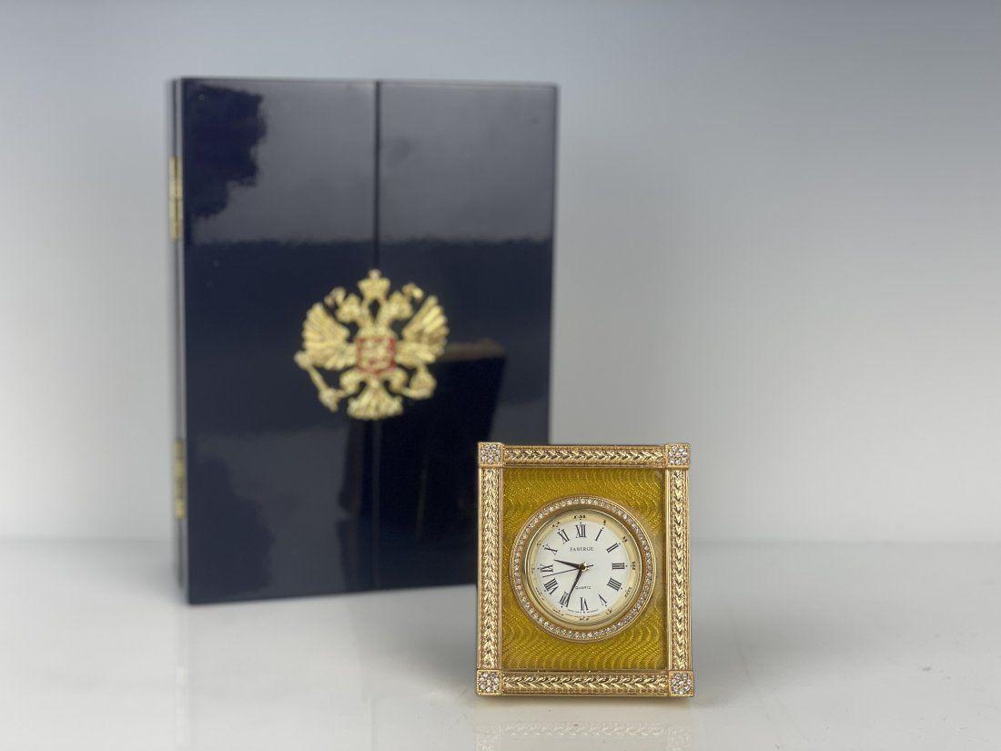 IMPERIAL FABERGE ENAMEL CLOCK (1 of 5)
