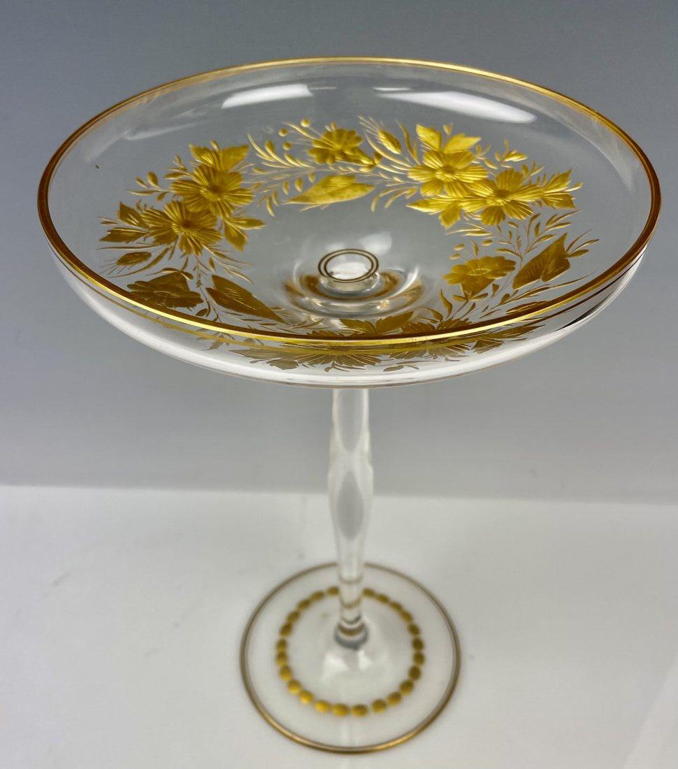 A LARGE GILT MOSER TAZZA (1 of 3)