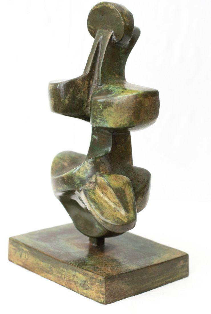 BRONZE SCULPTURE BY SOREL ETROG: La Mer Studybronzestamped signature and edition (9 /10 ) on the base 8.5 x 4.75 x 3.5 ins ( 21.6 x 12.1 x 8.9 cms ) ( overall ).Estimate $10.000-12.000