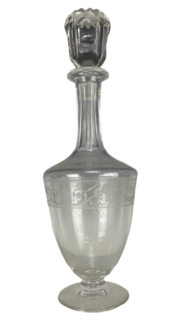 A SIGNED BACCARAT LIQUOR BOTTLE (1 of 5)