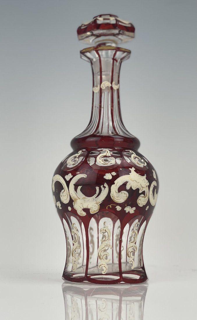 19TH C. GILT AND ENAMELED LIQUOR BOTTLE (1 of 2)