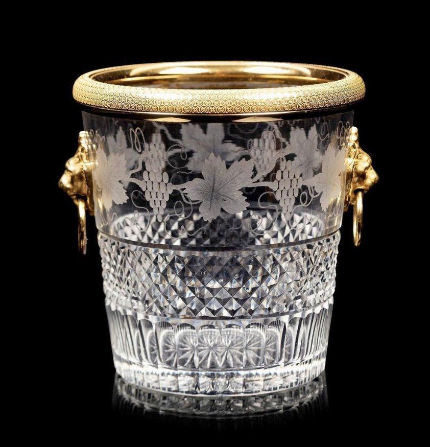 DORE BRONZE MOUNTED BACCARAT CRYSTAL ICE BUCKET (1 of 2)