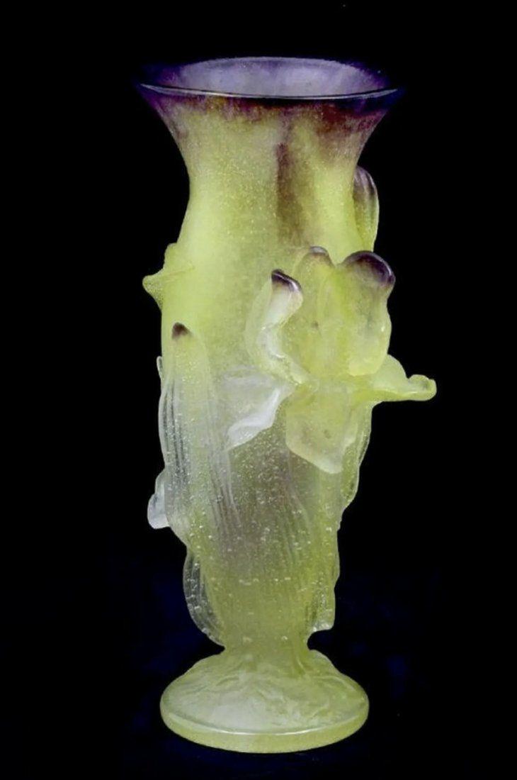 A LARGE DAUM PATE DE VERRE VASE (1 of 4)