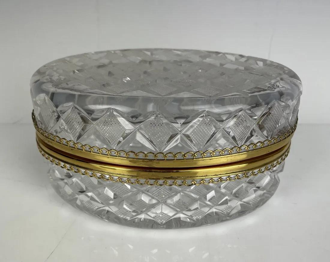 ORMOLU MOUNTED BACCARAT STYLE CRYSTAL BOX (1 of 3)