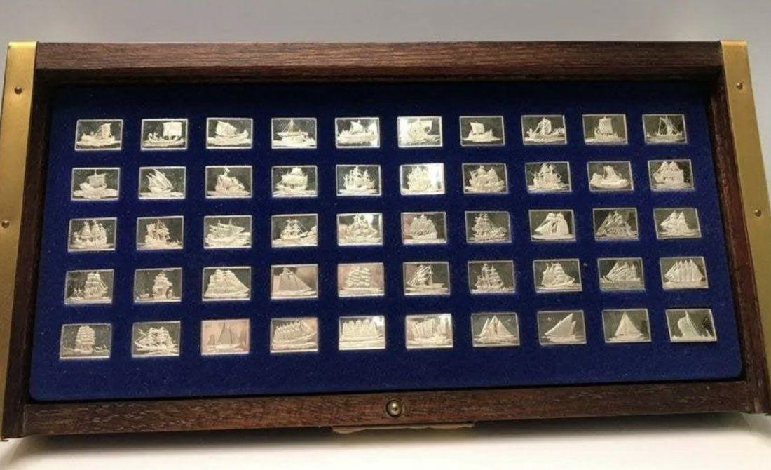 FRANKLIN MINT SILVER INGOTS OF GREATEST SAILING SHIPS (1 of 3)