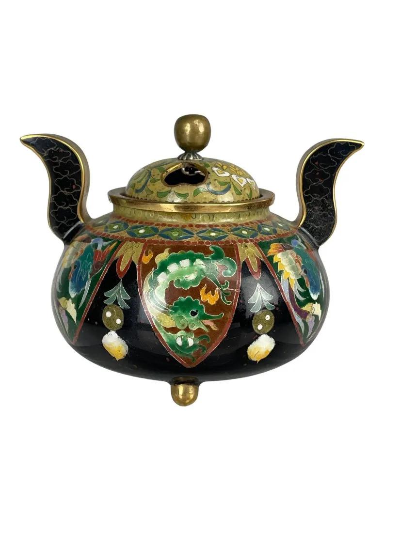 SMALL MEIJI JAPANESE CLOISONNE VASE SIGNED ANDO (1 of 4)