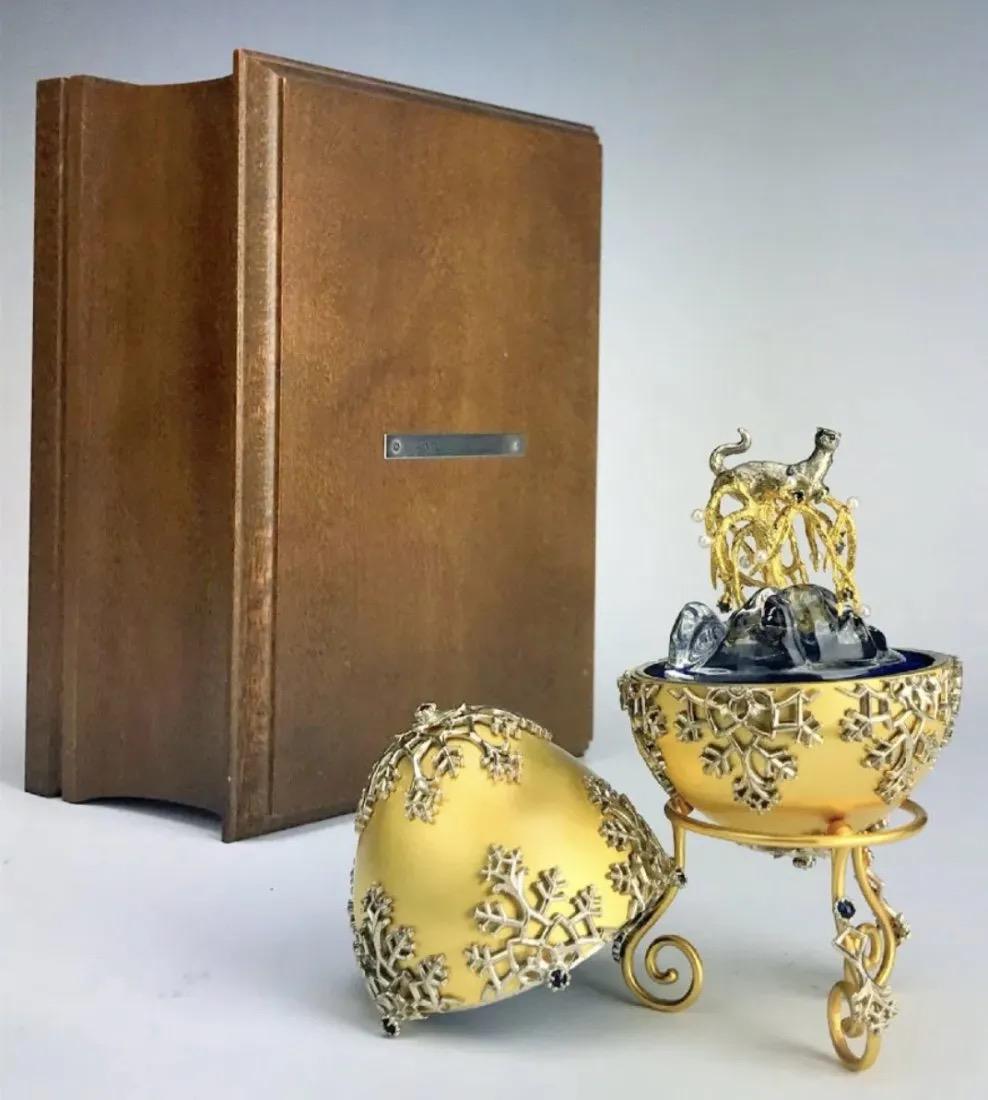 IMPERIAL FABERGE STERLING WINTER ENCHANTMENT EGG (1 of 1)