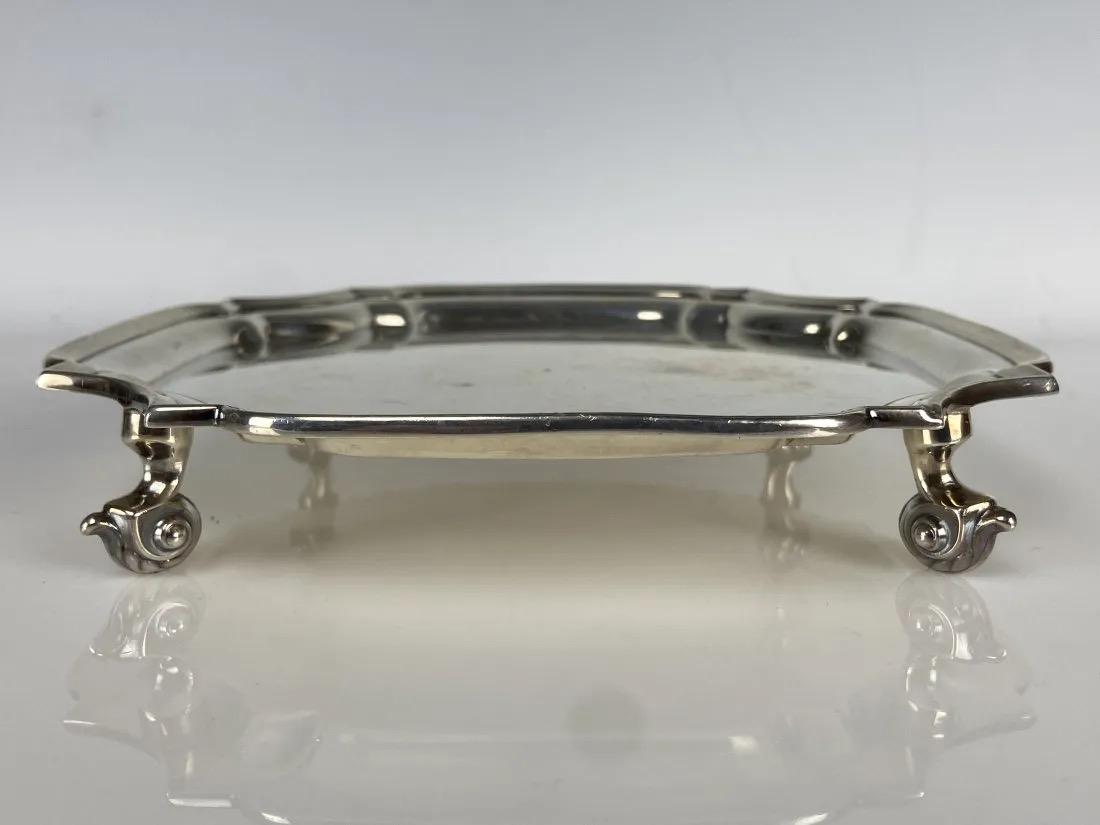 ANTIQUE ENGLISH STERLING SILVER SALVER (1 of 3)