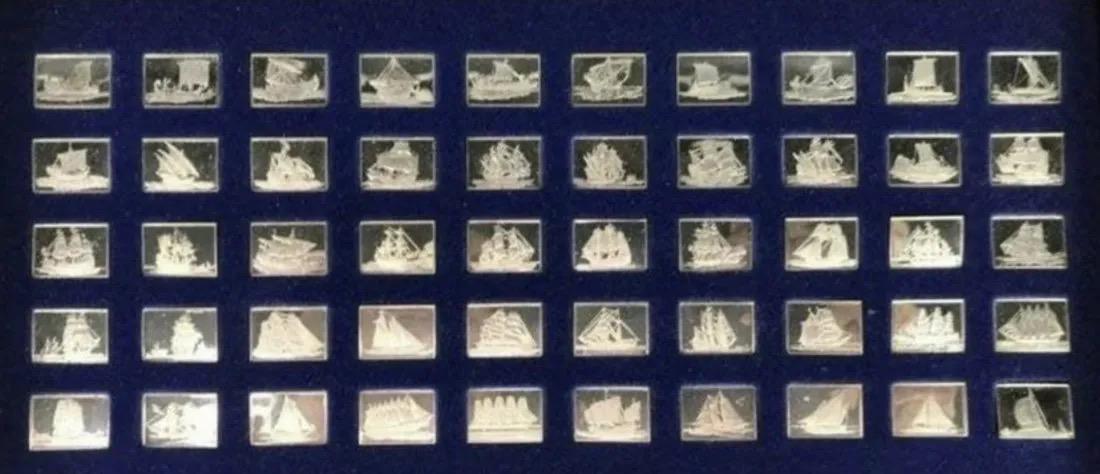 FRANKLIN MINT SILVER INGOTS OF GREATEST SAILING SHIPS (1 of 3)