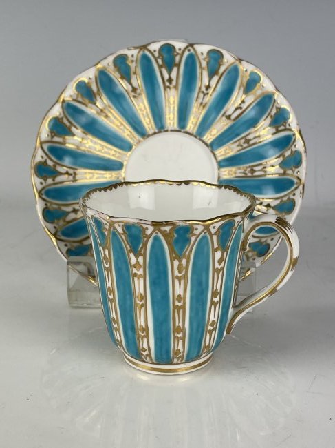19TH C. ENGLISH PORCELAIN CUP AND SAUCER MINTON? (1 of 5)