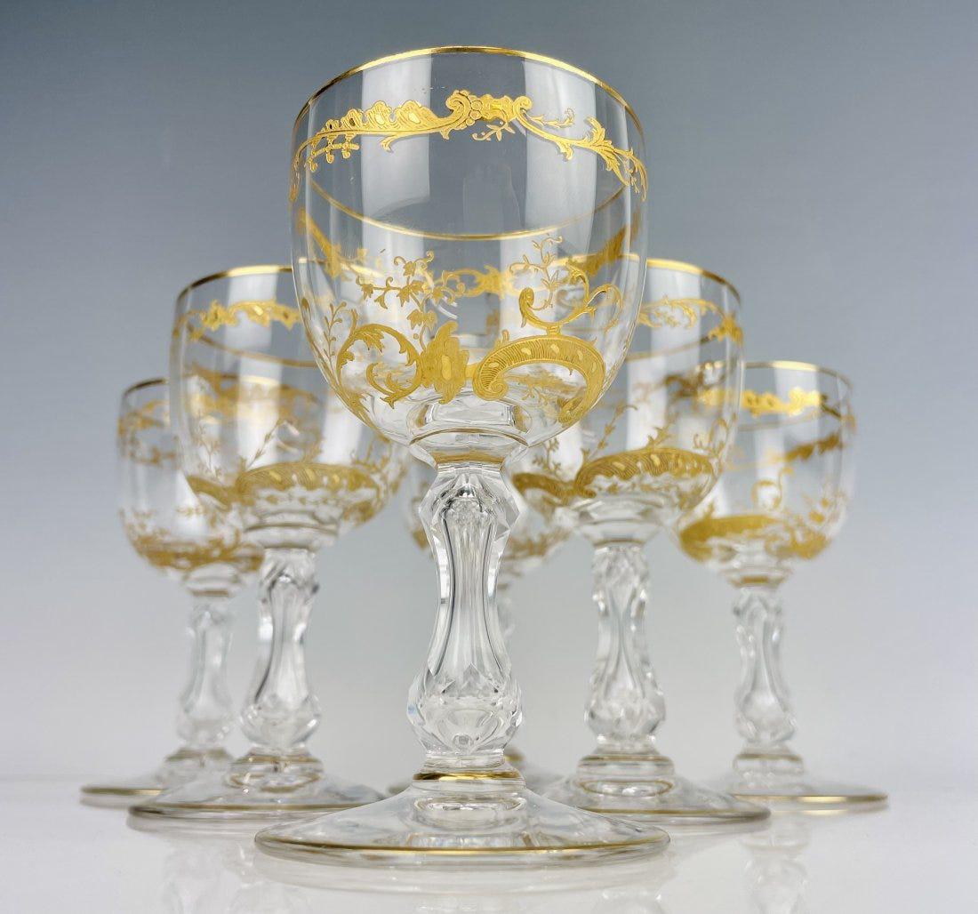 SET OF 6 GILT MOSER GLASSES (1 of 1)