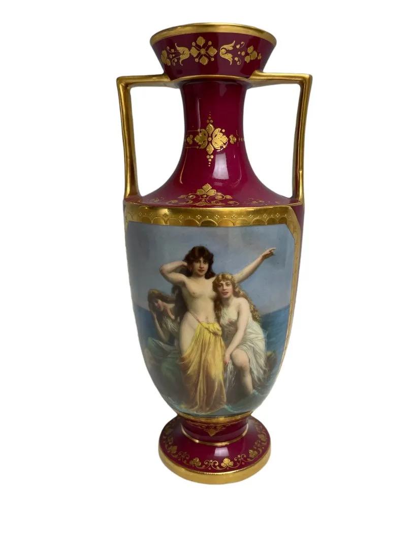 A ROYAL VIENNA STYLE VASE (1 of 3)