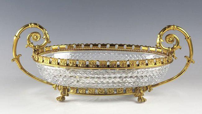 A LARGE DORE BRONZE AND BACCARAT CRYSTAL CENTREPIECE (1 of 5)