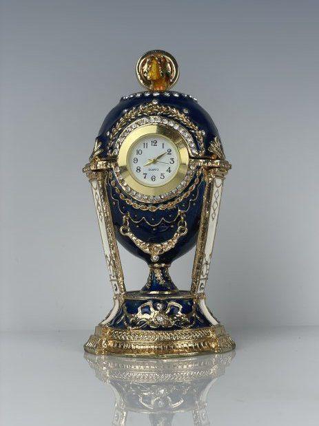 AFTER FABERGE ENAMELED EGG CLOCK (1 of 3)