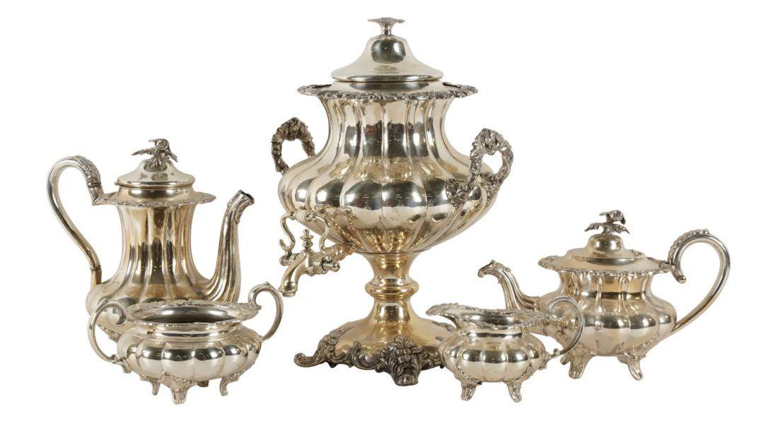 SILVER PLATED TEA AND COFFEE SET (1 of 1)