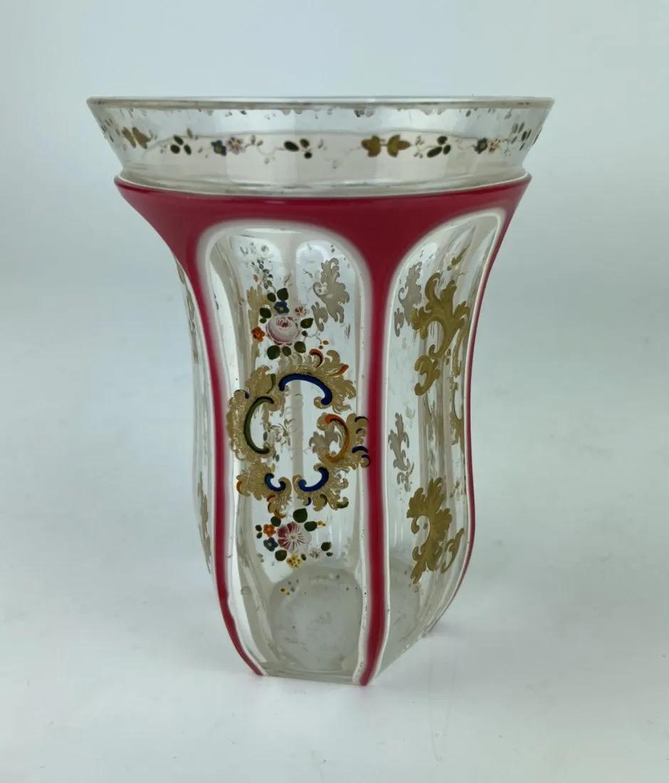 1TH C GILT AND ENAMELLED BEAKER: Circa 1880 in good antique condition, minor loss of enamel and gold. Estimate $400-50