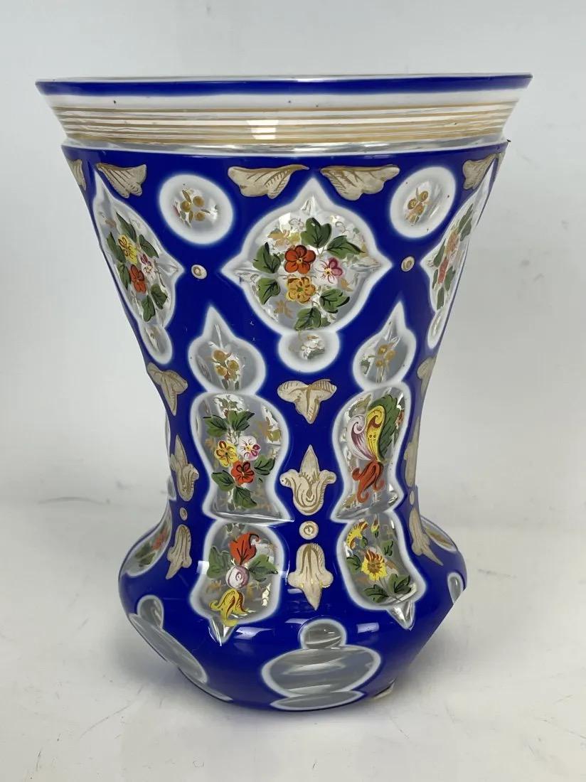 19TH C. GILT AND ENAMELED MOSER BEAKER (1 of 2)
